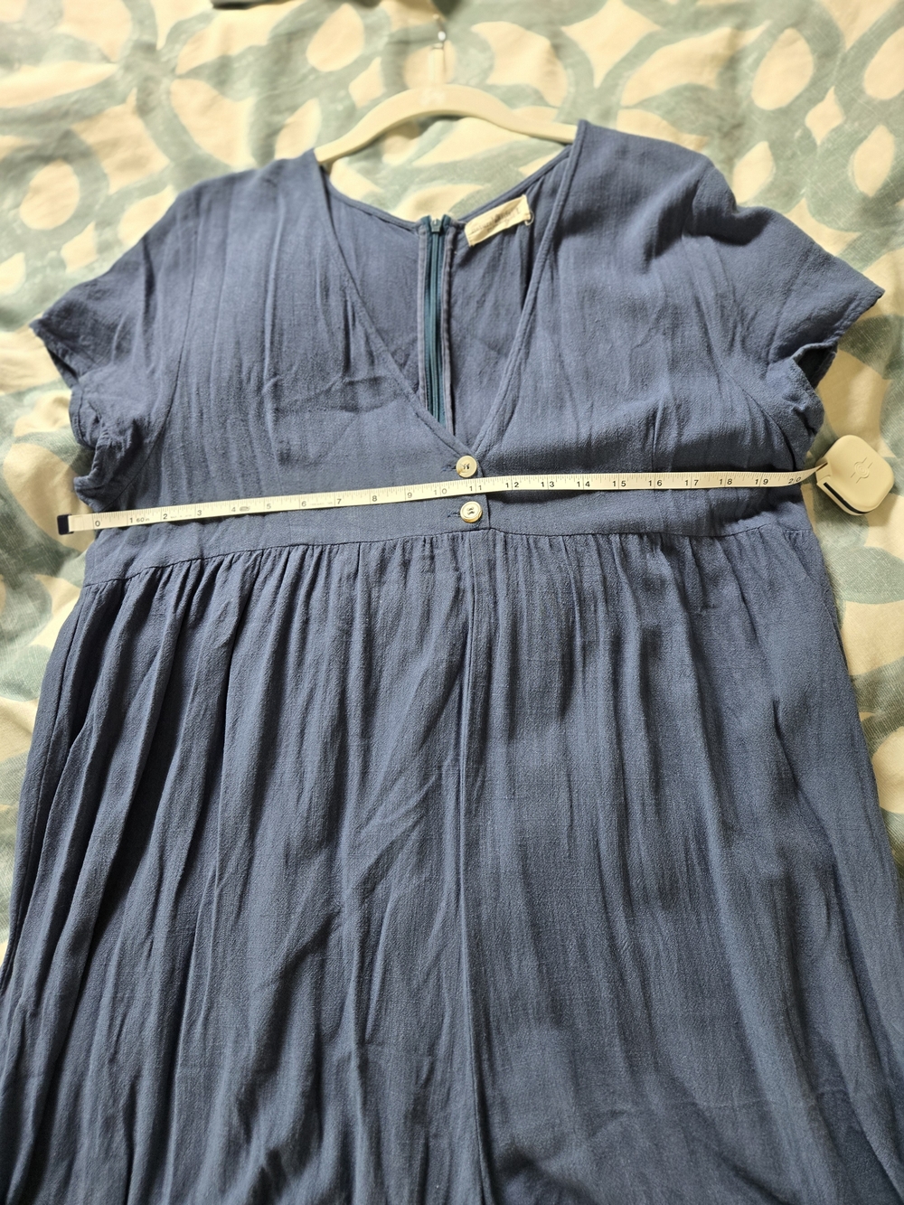 NATURAL LIFE Teal Blue V-Neck Jumpsuit - Picture 7 of 11